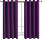 BGment Blackout Curtains - Grommet Thermal Insulated Room Darkening Bedroom and Living Room Curtain, Set of 2 Panels (52 x 63 Inch, Royal Purple)