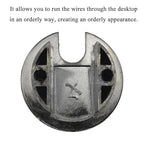 HAHIYO 2Pcs 1.38Inch/35mm Bronze Zinc Alloy Desk Grommet Wire Grommet Cable Management Cord Hole Cover Desk Wire Hole Insert Wire Organizer for Computer Office Home School Equipment Systems