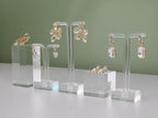 GemeShou 3pcs acrylic T bar earring display stand for show, retail hanging earring holder for online business, transparent jewelry Photography Props【Acrylic Earring T Stand-3pcs 】