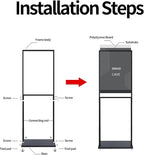 Sign Holder Floor Stand, Heavy Duty Pedestal 22×28 in Slide-In Double Sided Poster Banner Stand for Board Display (Black)