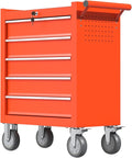 5-Drawers Garage Tool Chest, Large Capacity Tool Cabinet Heavy Duty Mechanic Rolling Tool Box Metal Locking Tool Cart with Drawers and Wheels for Storage