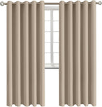 BGment Blackout Curtains - Grommet Thermal Insulated Room Darkening Bedroom and Living Room Curtains, Set of 2 Panels (70 x 84 Inch, Sand)