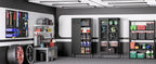 73" Metal Storage Cabinet, 5 Tiers Adjustable shelfs Tool Storage File Garage, Assembly Needs, Warehouse, Basement, Utility Room Standard Office Storage Cabinet(Black)