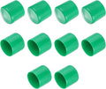 uxcell 10pcs Rubber End Caps 48mm(1 7/8") ID Vinyl Round End Cap Cover Screw Thread Protectors Dark Green