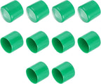 uxcell 10pcs Rubber End Caps 48mm(1 7/8") ID Vinyl Round End Cap Cover Screw Thread Protectors Dark Green