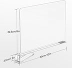 Ninonly 8 Pack Acrylic Shelf Dividers, Vertical Clear Closet Organizers and Storage for Sweaters, Shirts, Handbags, Bookshelf & Pantry Organization, Multi-Purpose Shelf Organizer for Bedroom Kitchen