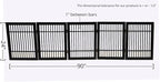 Pet Dog Gate Strong and Durable Freestanding Folding Acacia Hardwood Portable Wooden Fence Indoors or Outdoors by Urnporium (Black Pet Gate, 5 Panel 24" Tall)