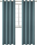 BGment Room Darkening Curtains 95 Inches Long - Grommet Thermal Insulated Drapes Window Treatment Curtains for Bedroom, 2 Panels, 52 x 95 Inch, Stone Blue