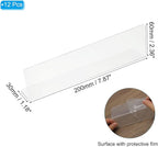 PATIKIL 12 Pack Shelf Dividers for Closet Organization, 7.9x1.18x2.4 Acrylic Closets Separator Kitchen Cabinet Shelves Under Bed Blocker for Bedroom Kitchen Office, Clear