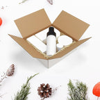 CRUGLA 7x7x2 White Shipping Boxes Set of 40, White Corrugated Cardboard Boxes for Small Business Shipping Mailing Packing