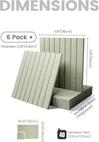 Large Felt Bulletin Board 36" x 24" Cork Board Alternative-6 Pack with 40 Safe Removable Adhesive Tabs, Cork Boards for Walls Cork Board for Home Office Classroom Pin Board (Sage)