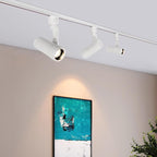 mirrea H Type LED Track Lighting Heads, Track Light Head with 24° to 60° Adjustable Beam Angle, 13.5W 90 CRI 3000K Warm White Painted, White Pack of 12
