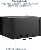 Tecmojo 6U Rack Drawer,Rack Mount Drawer for 19in Network Equipment/Server/AV Rack or Cabinet Enclosure,Sliding and Lockable Server Rack Drawer - Load-Bearing 44lb (20kg),with Cable Management Holes