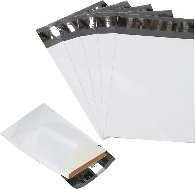1000 Pack Secure Seal White Poly Mailers Shipping Bags - Safe Shipping with 9x12 Mailers Poly Bags - E-Commerce Poly Bags for Shipping - Self Sealing 2 Mil Poly Shipping Envelopes