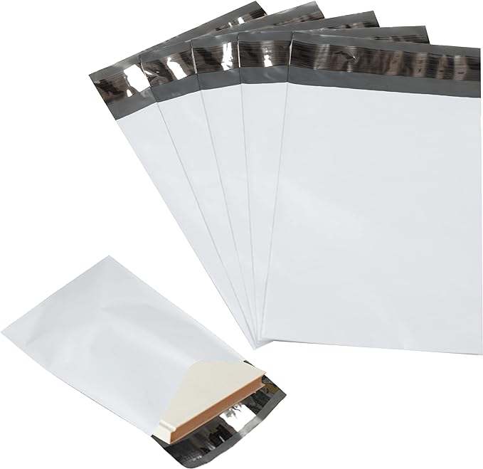 8000 Pack Secure Seal White Poly Mailers Shipping Bags - Safe Shipping with 4x6 Mailers Poly Bags - E-Commerce Poly Bags for Shipping - Self Sealing 2 Mil Poly Shipping Envelopes