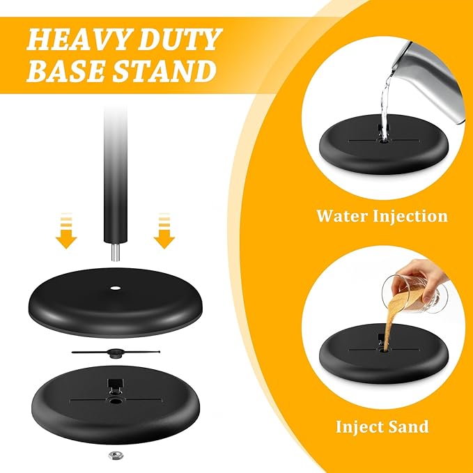 Sign Holder Sign Holder Stand Sign Stands for Display 8.5 x11 Inches Sign Stand Adjustable Standing Sign Holder 360° Rotating Signage Stand for Restaurant , Business, Supermarket Indoor Outdoor Display（Black）