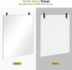 BarberPub Wall Mounted Makeup Vanity Mirror Fitting Room Bathroom Mirror Beauty Salon Bedroom Equipment (Black Back Panel)