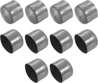 uxcell 10pcs Rubber End Caps 60mm(2 3/8") ID Vinyl Round End Cap Cover Screw Thread Protectors Dark Grey