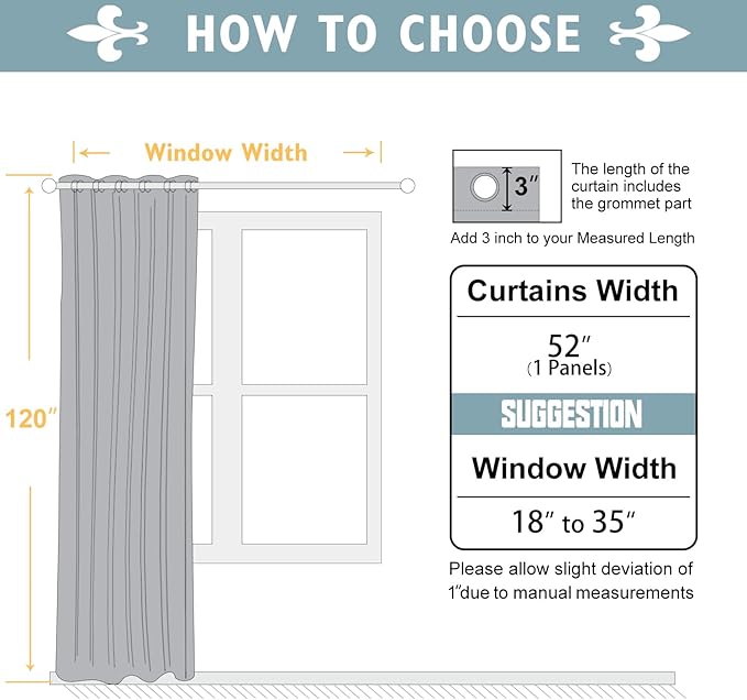 ChrisDowa Blackout Curtains 120 Inches Long for Living Room, Grommet Thermal Insulated Room Darkening Curtains for Bedroom (1 Panel Set, Biscotti Beige, 52 x 120 Inch)