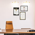 Sign Holder 8.5"x11" Wall-mounted 2 Pack, Self-Adhesive Display Frame for College Certificate/Poster/Paper/Picture Office/Store/School Display Sign Holder with Horizontal and Vertical (Black)