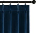 MIULEE Navy Blue Velvet Curtains 84 inches Long, Pinch Pleated Blackout Drapes with Hooks, Thermal Insulated Pinch Pleat Panels for Bedroom Living Room, 2 Panels