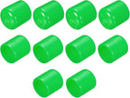 uxcell 10pcs Rubber End Caps 22mm(7/8") ID Vinyl Round End Cap Cover Screw Thread Protectors Green