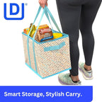 DURASACK Grocery Tote 3-Pack All-Purpose Collapsible Totes with Handles Kitchen Reusable Grocery Bags