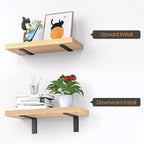 Floating Shelf Bracket 10 Inch, 4 Pack Heavy Duty Shelf Brackets, Black Wall Shelf Bracket for DIY Decorative with Mounting Hardware