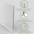 newnewshow 4x6 Inch Clear Acrylic Sign Holder, Display Stand, Plastic Card Holder for Business, Office, Retail (4x6 Inch 24 Pack)