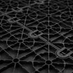 FlooringInc's Nitro 12"x12" Snap-Together Garage Flooring Tiles, Non-Slip Interlocking Plastic Garage Floor Mat, Garage Organization & Garage Storage, Coin Pattern, Midnight Black, 24 Tiles, 24 Sq/Ft