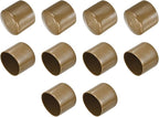 uxcell 10pcs Rubber End Caps 48mm(1 7/8") ID Vinyl Round End Cap Cover Screw Thread Protectors Light Brown