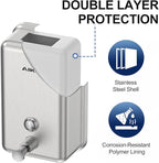 AIKE 37oz Surface Mount Stainless Steel Soap Dispenser for Commercial,Brushed Stianless Steel Finish Model AK1003
