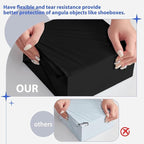 Fuxury 500 Pack 17.7x22" Black Large Poly Mailers Bulk,Waterproof Mailing Envelopes for Clothing,XL Strong Adhesive Self Seal Poly Shipping Bags for Postage Return Books Small Business