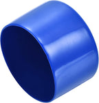 uxcell 4pcs Rubber End Caps 65mm(2 9/16") ID Vinyl Round Tube Bolt Cap Cover Screw Thread Protectors Blue, 40mm Height