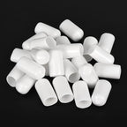 uxcell 20pcs Rubber End Caps 10mm ID Vinyl Round End Cap Cover Screw Thread Protectors White