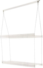 Hanging Acrylic Shelves for Windows (28" Wide, 2 Shelves - 35" Tall)