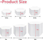 6 Pcs Buffet Risers, Dessert Stands Acrylic, Food Risers for Buffet, Jewelry Showcase, Riser Display Cases, Acrylic Display Base, White