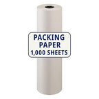 BOX USA Packing Paper Roll 1440'L x 30"W - 1,000 Sheets 17” Long Equivalent - Large White Newsprint for Shipping, Packaging, Storage and Moving Supplies