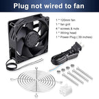 Wathai EC Industrial Case Fan 120mm x 38mm Ball Bearing 116 CFM AC 110V 115V 120V 220V 240V Brushless Cooling Fan 120x120x38mm