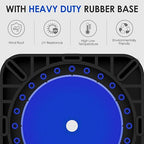 6 Pack 36" Large-Sized PVC Traffic Cones with Heavy-Duty Black Base, Garage Parking Lot Cones Structurally Stable Weatherproof Road Construction Safety Cones (6, Blue, 36" Extra Large)