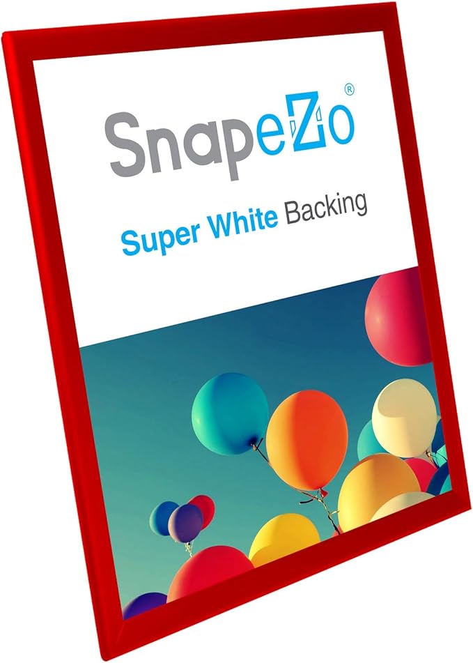 SnapeZo Photo Frame 18x24, Red, 1.25 Inch Aluminum Profile, Front-Loading Snap Frame, Wall Mounting, Professional Series