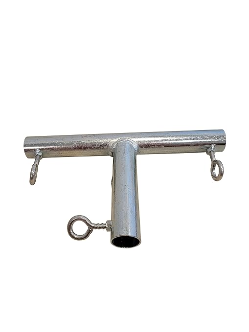 3/4" Canopy Frame Connector Fittings with Eyebolts (Receives 3/4" Diameter Pipe) (3-Way Flat Tee)