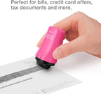 Guard Your ID Advanced 2.0 Rollers Identity Privacy Marker for Blocking Out Address, Private, Prescription Information (Regular 3-Pack, Pink)