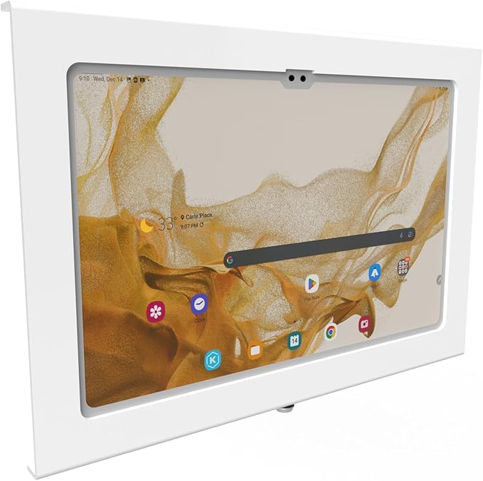 TABcare Locking Anti-Theft Metal Case for Samsung Galaxy TAB A9+ A11+ 11" Tablet for Kiosk, POS, Store, Show Display, Time Clock (White)