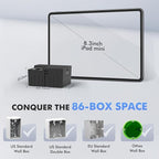 Agile Universal PoE Flush Tablet Wall Mount in-Wall AC to USB-C Power Adapter,Enclosure for 8-12 inch Tablets（Integrated Network Power Supply, for Smart Home/Office System
