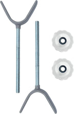 Baby Gate Banister Adapter Y-Spindle Rods - M8(8mm) for Pressure Mounted Baby and Pet Safety Stair Gates with Extra Long Wall Mounting Screws Rod & Bolts (Y-Grey-2 Pack)