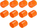 uxcell 10pcs Rubber End Caps 22mm(7/8") ID Vinyl Round End Cap Cover Screw Thread Protectors,Orange