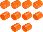 uxcell 10pcs Rubber End Caps 22mm(7/8") ID Vinyl Round End Cap Cover Screw Thread Protectors,Orange
