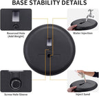 Heavy Duty Adjustable Pedestal Poster Sign Stand, 11x17 Aluminum Open Floor Standing Sign Holder for Vertical and Horizontal View Display. (2 Pack, Black)
