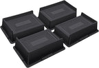 Bed Risers 2 Inch Heavy Duty,Oversized Couch Risers, Extra Wide Furniture Risers for Sofa Table Desk Headboard Chair Lifting,Rectangle Risering Blocks Support 6000 lbs(4 Pack Black)